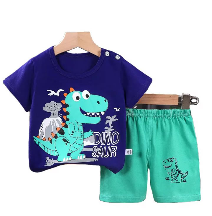 Cotton 2PCS set Tshirt +short