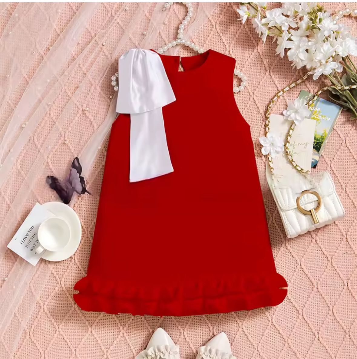 Old Money sleeveless dress - Red